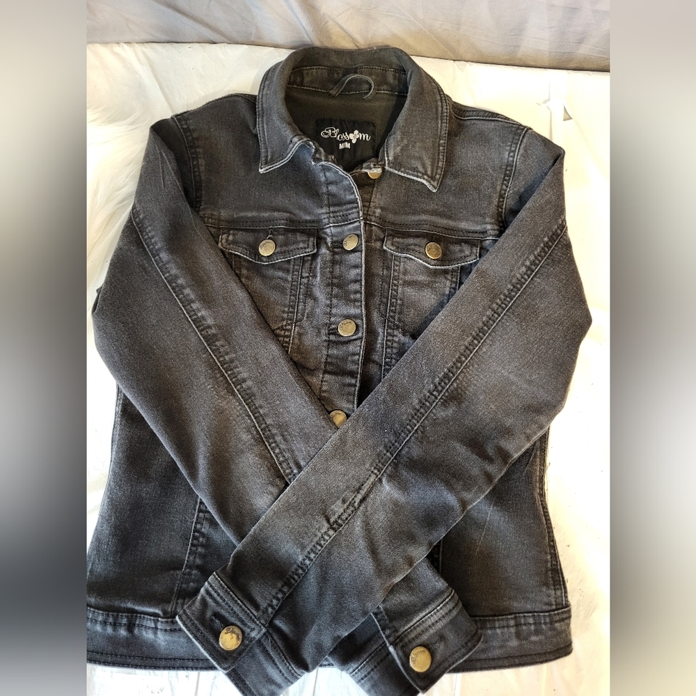 BlossomBlack Denim Jacket, Size Medium